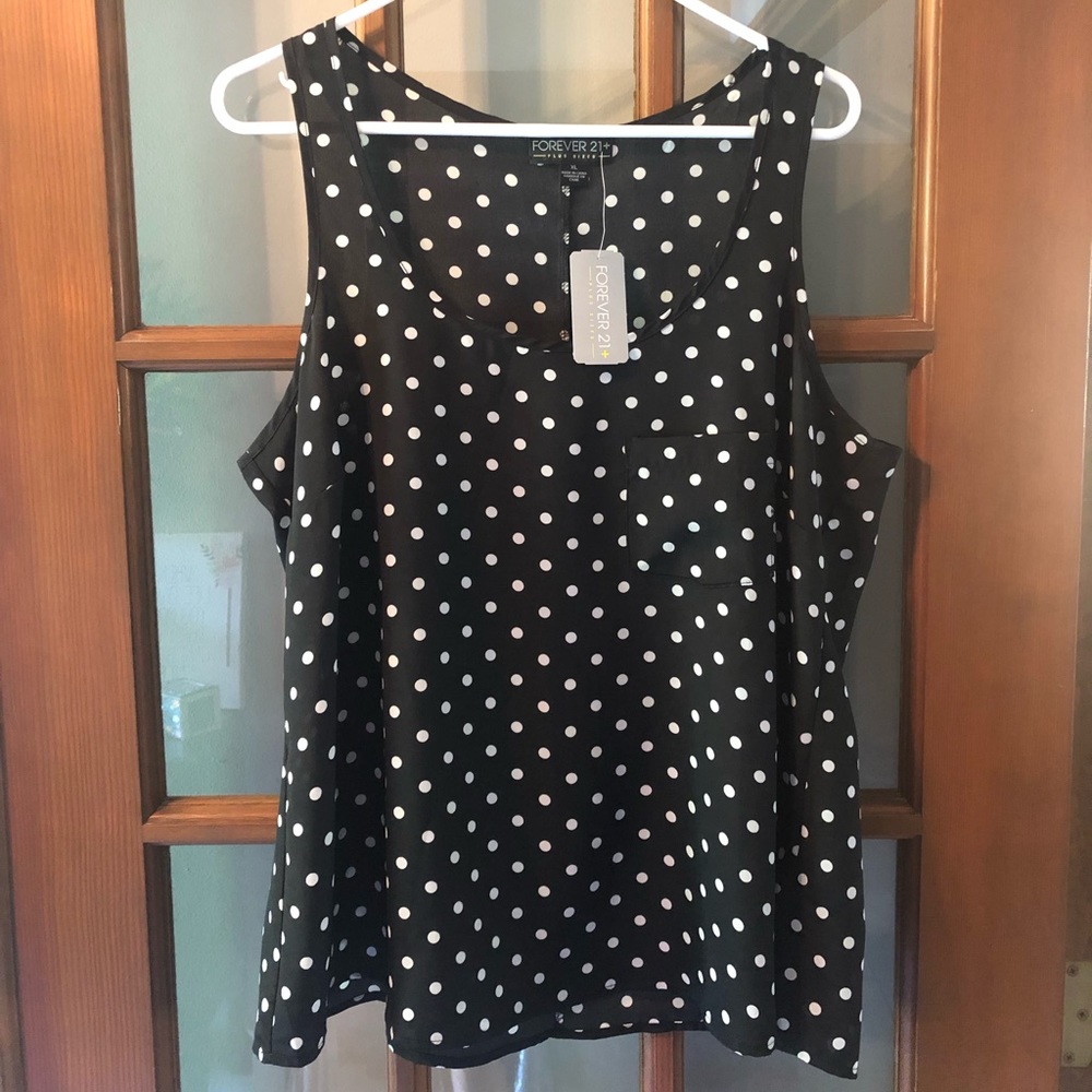 Forever 21 polka dot tank top XL